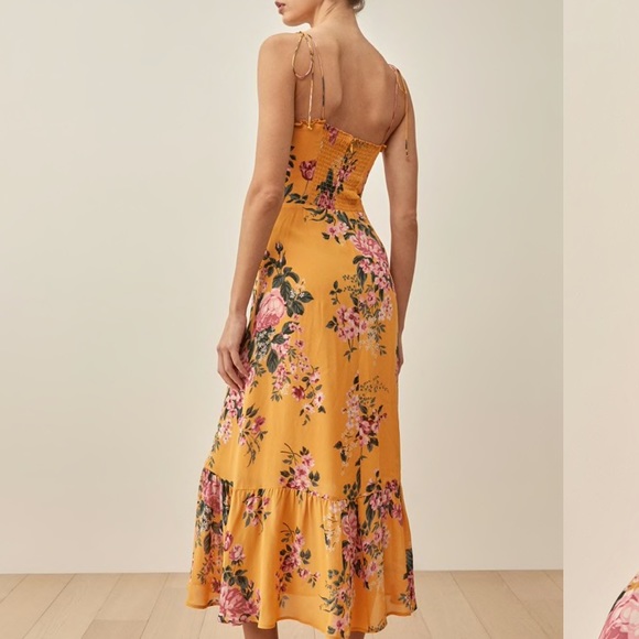 Reformation Enva Maxi Dress In Anjelica 10 NWT - Picture 2 of 11